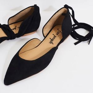 NEW IN BOX FREE PEOPLE Noelle Wrap Flat Suede Slip On Ballet Flats SIZE: 6